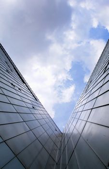 Facade of the Jewish museum in Berlin (Germany), project of the architect Daniel Libeskind