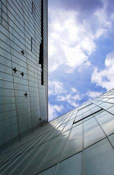 Facade of the Jewish museum in Berlin (Germany), project of the architect Daniel Libeskind