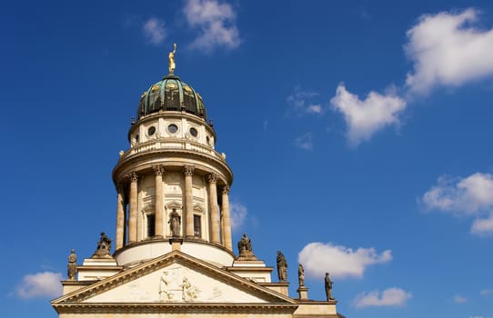 the French Cathedral domme detail, Gendarmenmarkt square, Berlin