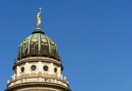 the French Cathedral domme detail, Gendarmenmarkt square, Berlin