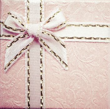 Vintage pink gift box