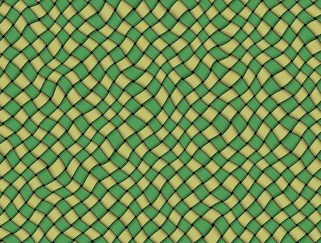 green and yellow checked fabric tablecloth