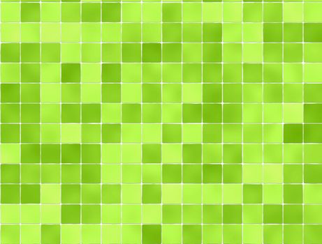 Green tiles wall covering