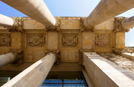 Detail of The Reichstag, the German Parliament, in Berlin, Germany 