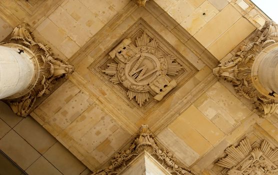 Detail of The Reichstag, the German Parliament, in Berlin, Germany 