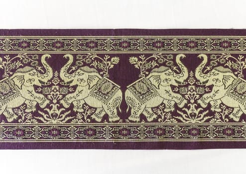 The Pattern of elephant on fabric