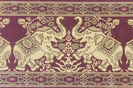 The Pattern of elephant on fabric