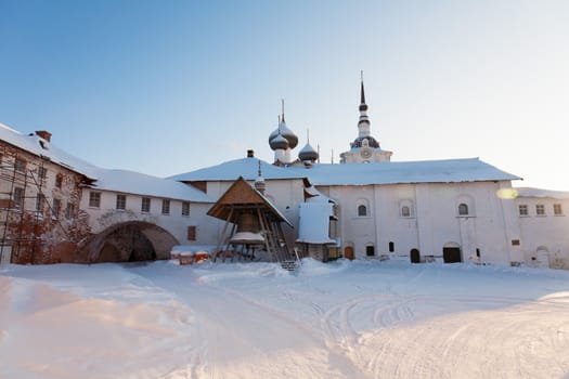 Solovki monastery in the winter, Russia