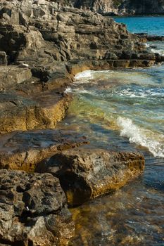 beautiful rocky beach in croatia