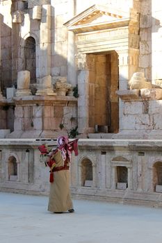 Ruins of the Greco-Roman city of Gerasa. Ancient Jerash, in Jordan.