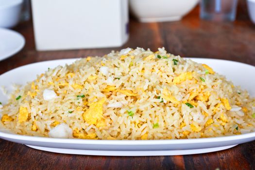 Crab fried rice, Thai cuisine style.
