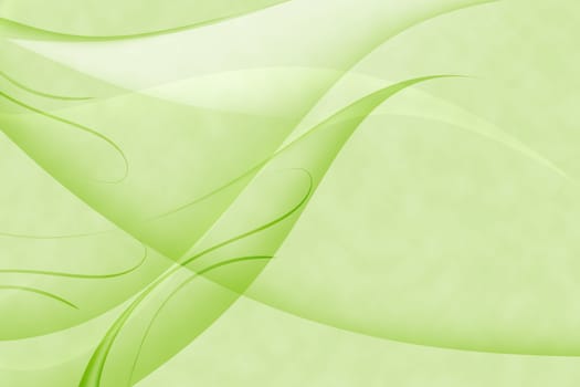 Green abstract design with wavy and curve