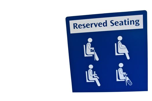 reserved seating sign in the MRT