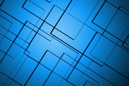 abstract lines square blue background