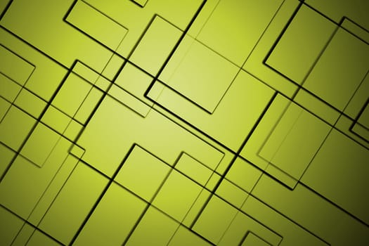 abstract lines square with yellow background