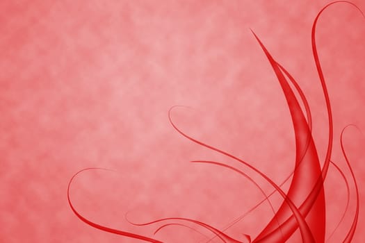 abstract design with wavy and curve red background