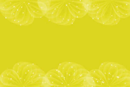 Yellow abstract background with circle layers