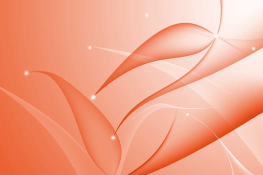 Orange abstract with wavy and curve background