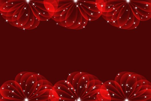 Red abstract background with circle layers