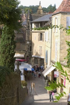 A street in the center of Sarlat