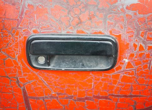 Door handle of old car