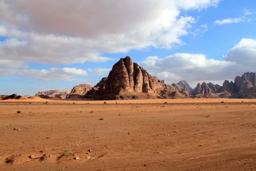 Wadi Rum Desert beautiful landscape. Jordan.