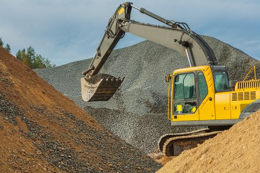 excavator in work