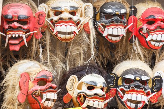 balinese mask in a shop
