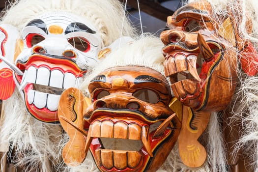 balinese mask in a shop