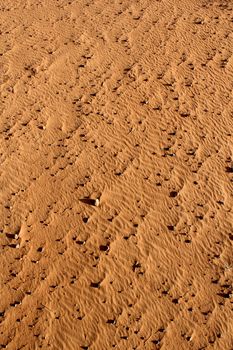 Wadi Rum Desert beautiful landscape from above. Jordan.