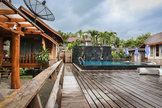 Pool in the resort in thailand