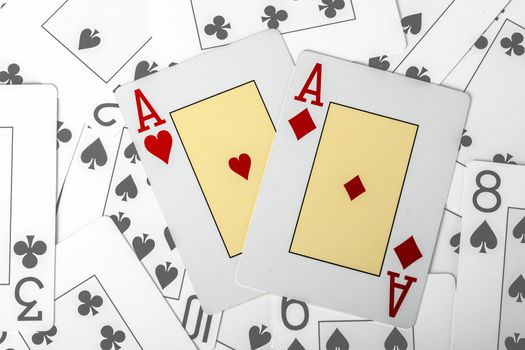 abstract poker cards for the poker on the table