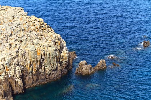 overview of Capo Sandalo in Carloforte, San Pietro island, Sardinia, Italy