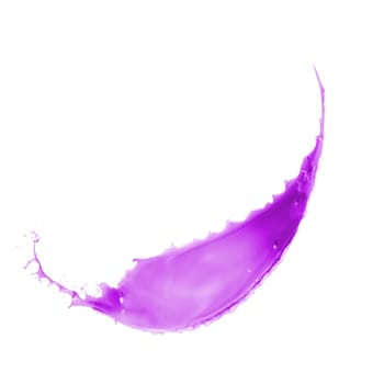 purple paint splash isolated on white background