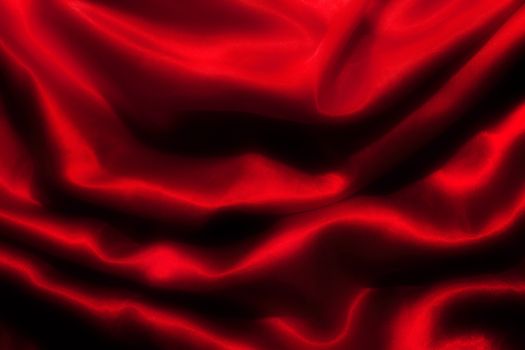 Red folded satin background. Christmas, Valentines day, sunsuality etc concepts