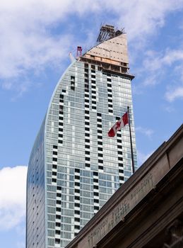 Construction of new high rise buildings in Toronto rapidly changing the skyline of the Ontario city