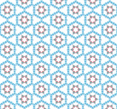 abstract background of a stylized snowflake blue and red colors