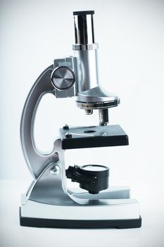 Closeup view of single microscope