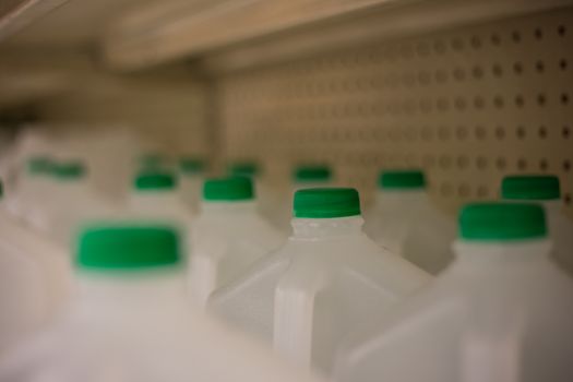 Gallons of Water on Grocery Shelf