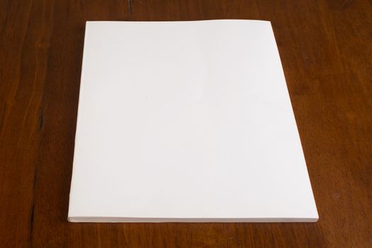 blank book cover with white paper. insert your own design.