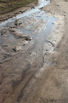 image of layer of a dirt and mudflow