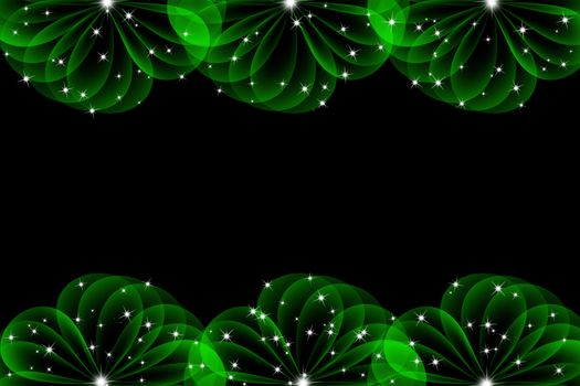 green abstract background with circle layers