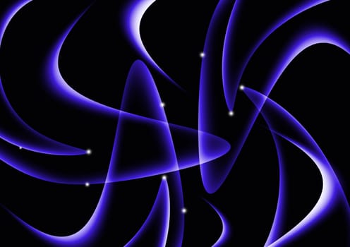 abstract design with blue curve on dark background