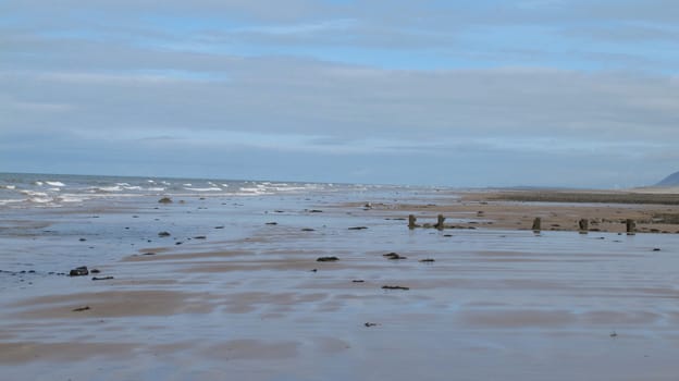 Barrow in Furness beach Cumbria UK