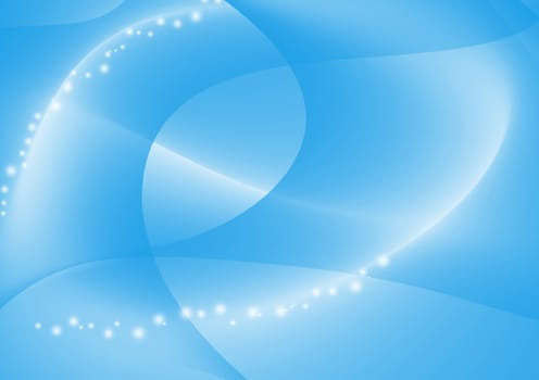 Abstract with wavy and curve blue background