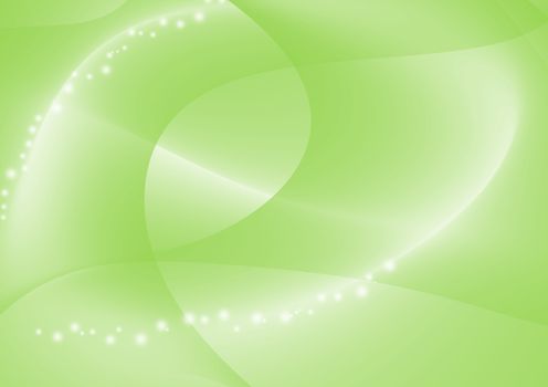 Green abstract with wavy and curve background