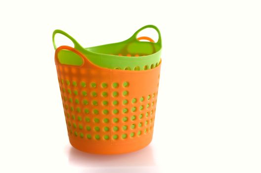 empty basket isolated on white background