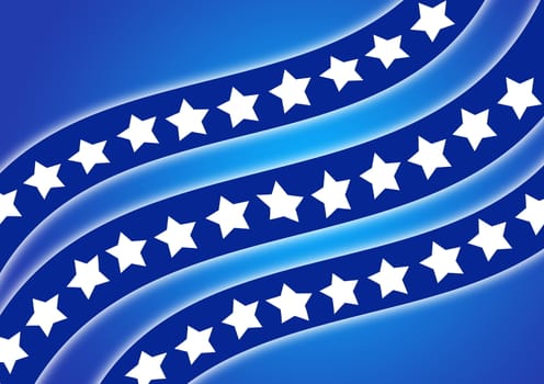 Flag, star with blue background