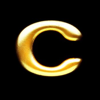 isolated golden letter