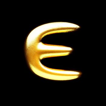 isolated golden letter